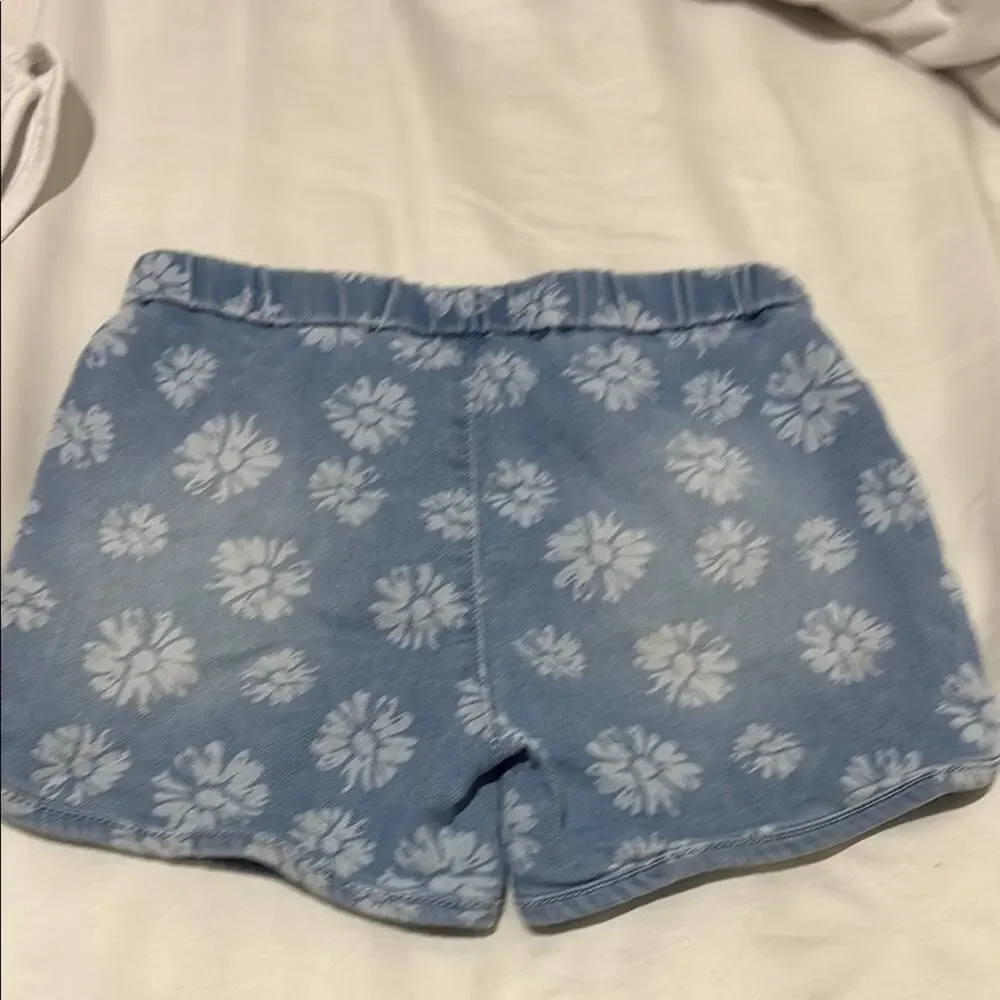 Members Mark 6/6x Denim and White Kids Shorts Set white denim sequined euc